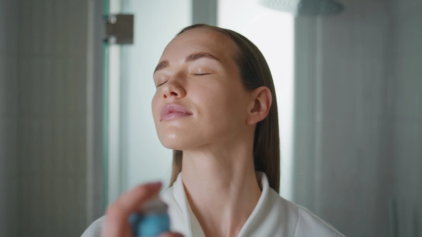 ##### Le rôle de la brume 
Elle sert de “bain hydrique” initial, la peau est alors plus perméable aux actifs à suivre. L’eau seule peut s’évaporer rapidement, mais une brume enrichie (acide hyaluronique, activateurs de collagène,...) hydrate et prépare en même temps.